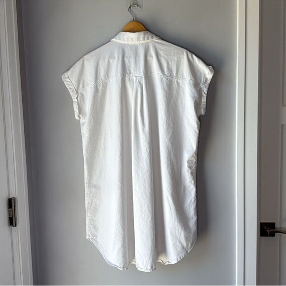 Eloquii Button Down Shirt Dress White - Picture 2 of 6